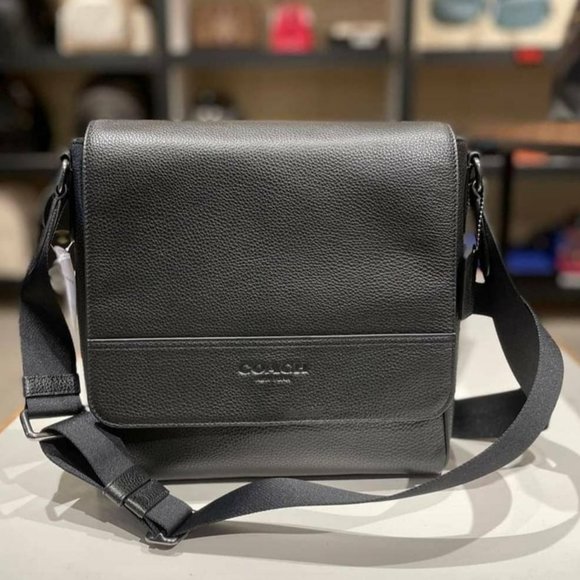 🌻Coach Men’s Houston Map Bag Smooth Leather NWT - Picture 2 of 4